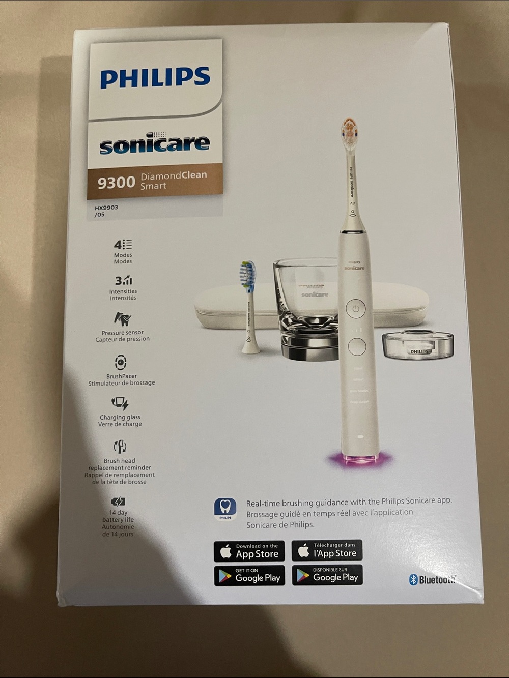 Philips Sonicare 9300 DiamondClean Smart Electric Toothbrush - White